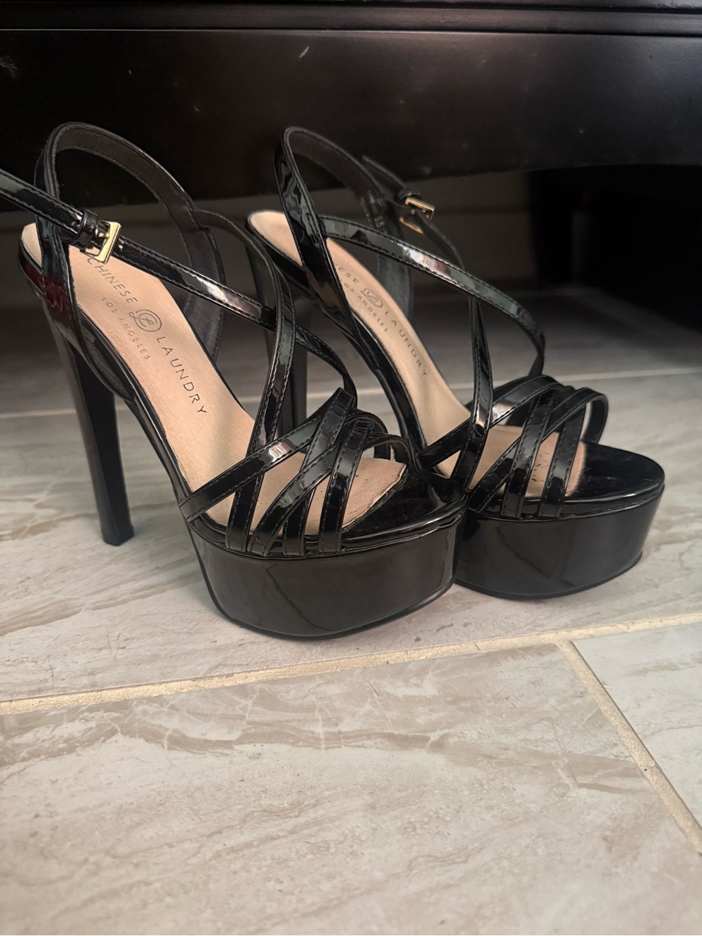 Chinese Laundry Black Platform Heels